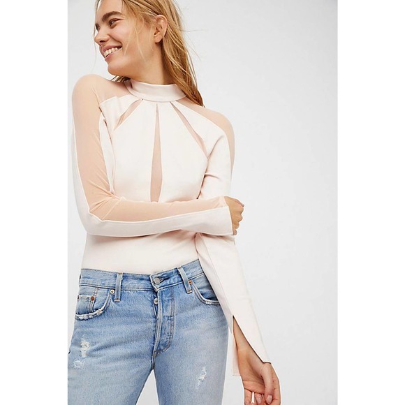 NWOT FREE PEOPLE MONARCH TOP, sz L - Picture 2 of 7